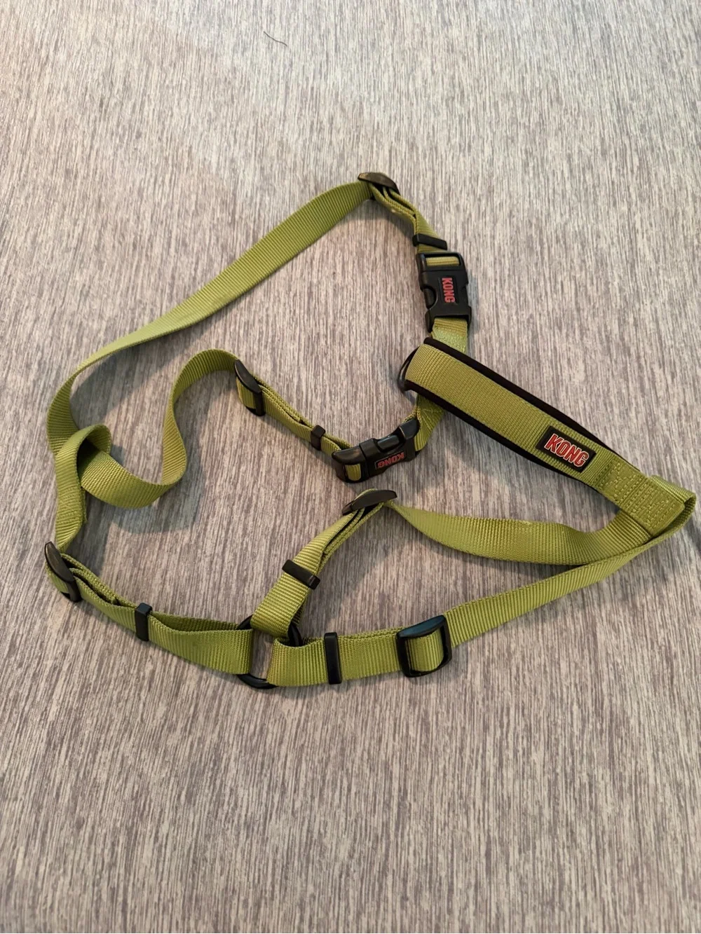 NEW! KONG Dog Harness Size XL Green Black Padded Handle Adjustable
